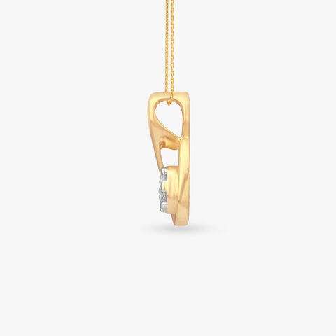 Flame Embrace Diamond Pendant
