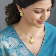Edgy Enamel Pendant and Earrings Set,,hi-res image number null
