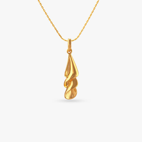 Flow Form Gold Pendant