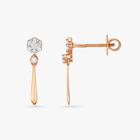 Dewdrop Spark Diamond Drop Earrings