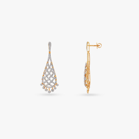Lattice Luxe Diamond Chandelier Earrings