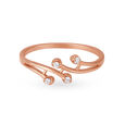 Gorgeous 18 Karat Rose Gold And Diamond Finger Ring,,hi-res image number null