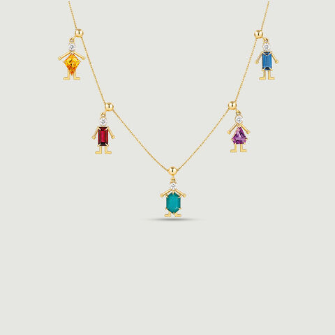 Colour Kin Multicolour Gold Necklace
