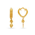 Alluring Gold Hoop Bali Earrings,,hi-res image number null