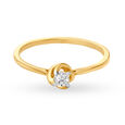 14KT Yellow Gold Ring For Women In Floral Design,,hi-res image number null