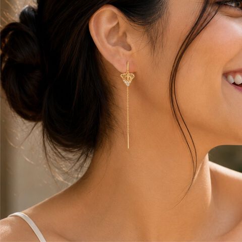 Sunbeam Cascade Diamond Drop Earrings