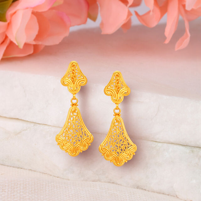 Gold Drop Earrings Tanishq Earrings Designs Images Gold Drop