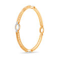 14 KT Yellow Gold Classy Contemporary Bangle,,hi-res image number null