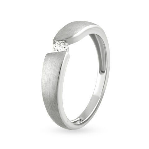 Elegant 950 Platinum Textured Band Ring