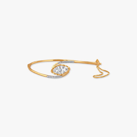 Artistic Oval Diamond Bangle