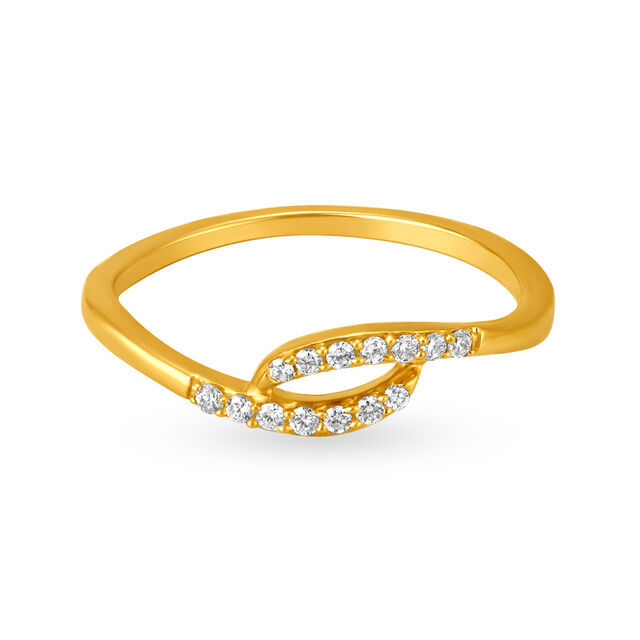 18 Karat Gold and Diamond Finger Ring,,hi-res image number null