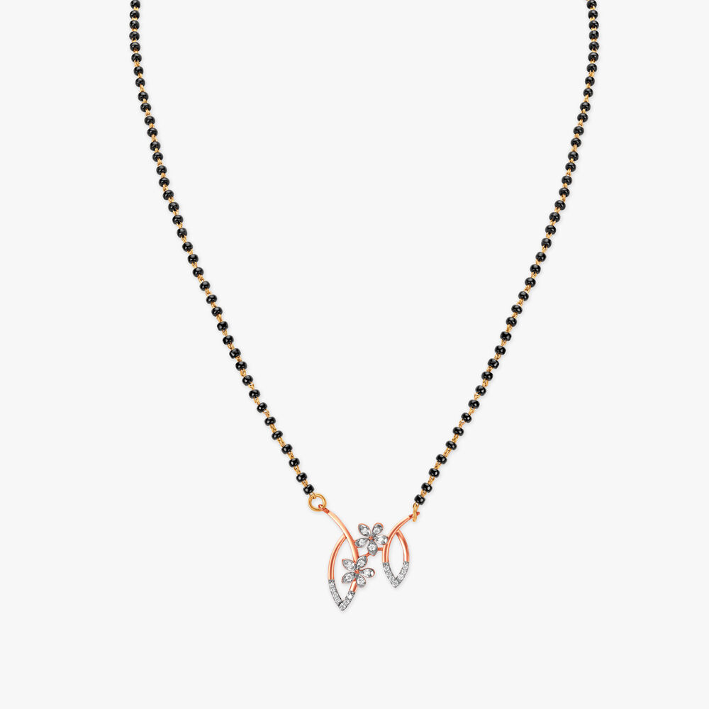 Leafy Sparkle Diamond Mangalsutra