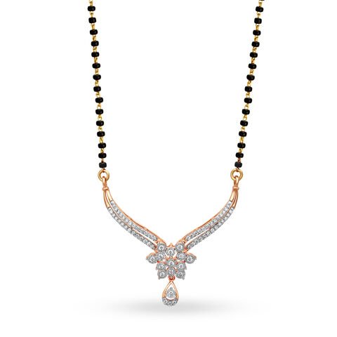 Sublime Diamond Mangalsutra in Yellow and Rose Gold