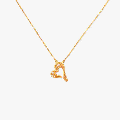 Graceful Swirl Gold Necklace