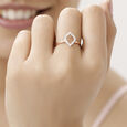 14 KT Rose Gold Detachable Diamond Ring,,hi-res image number null
