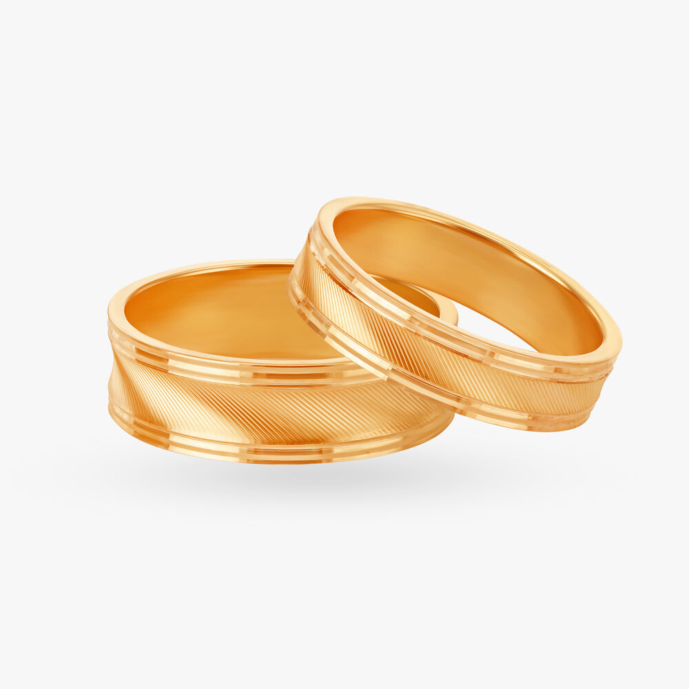 Gold rings sales for couples tanishq