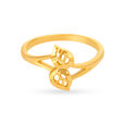 Charming Yellow Gold  Dual Leaf Finger Ring,,hi-res image number null