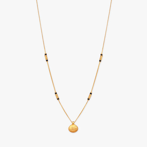 Ribbed Dome Gold Mangalsutra
