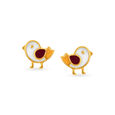 Quirky Birdie Stud Earrings for Kids,,hi-res image number null