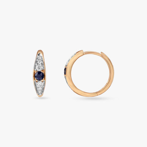 Twilight Spark Diamond Hoop Earrings