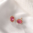 Raspberry Pops Diamond Stud Earrings,,hi-res image number null
