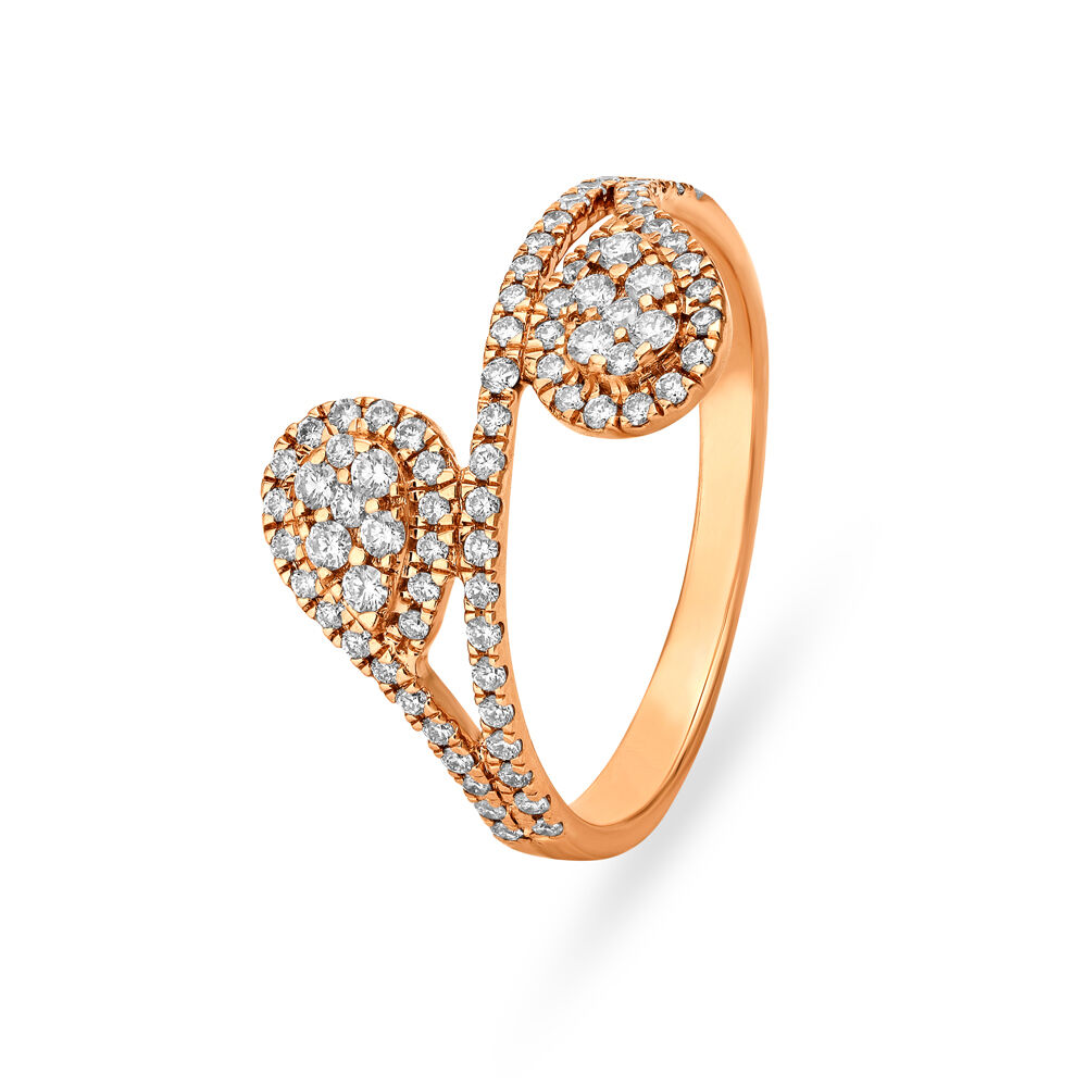 Enamouring Multi Stone Rose Gold and Diamond Ring