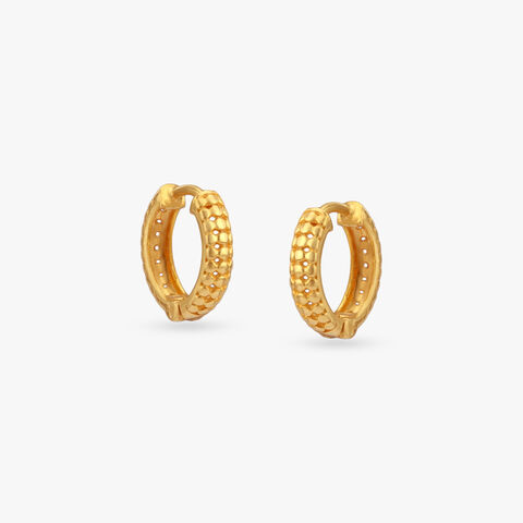 Gilded Rhythm Gold Hoop Earrings