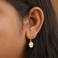 Splendid Ice Cream Pattern Gold Hoop Earrings For Kids,,hi-res image number null