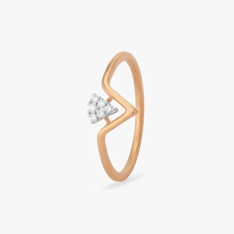 Chevron Point Diamond Ring alternate view 1