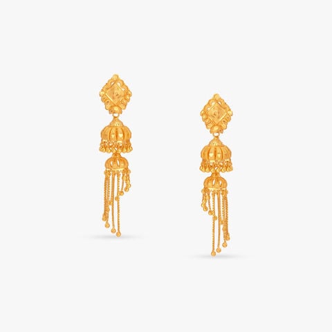 Diamond Top Jhumka Earrings