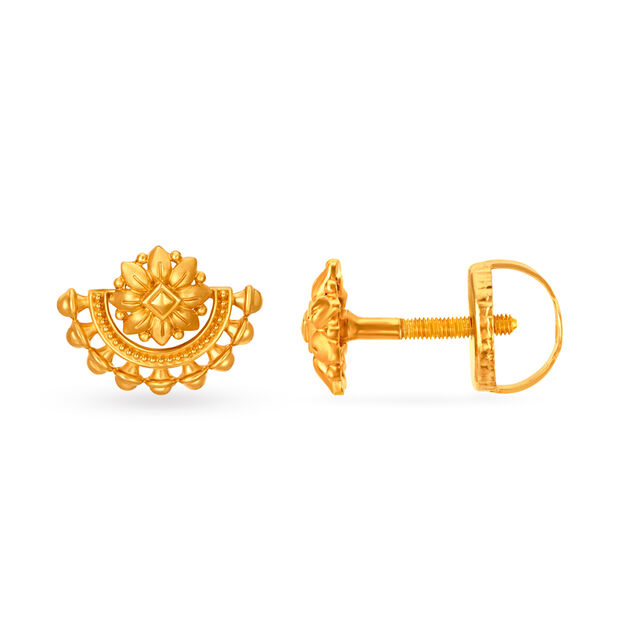 Captivating Gold Stud Earrings,,hi-res image number null