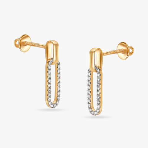 Radiant Bond Diamond Drop Earrings