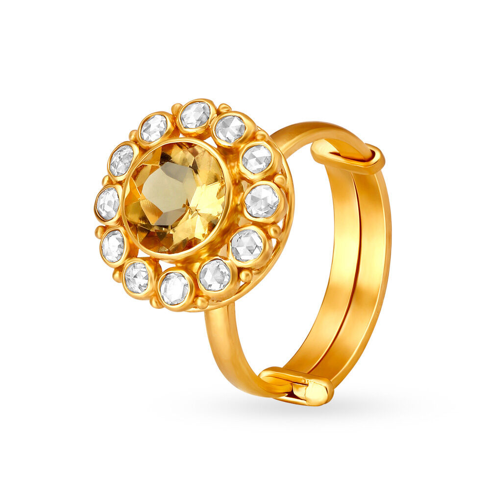 Cocktail Ring with Un cut Diamonds Tanishq Online Store