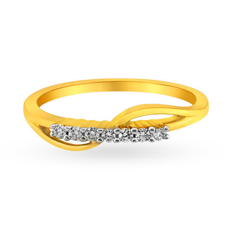 Slender Seven Stone Diamond Finger Ring