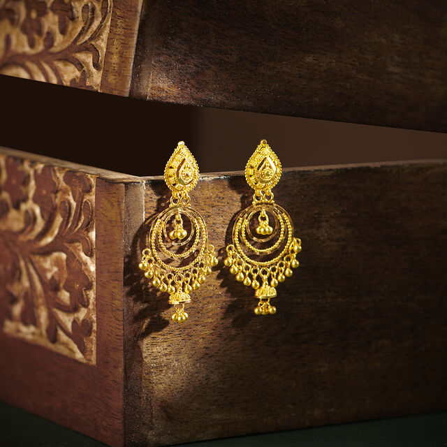 Intricate Glamour Drop Earrings,,hi-res image number null