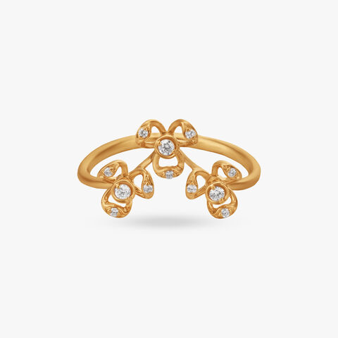 Triple Bloom Diamond Ring