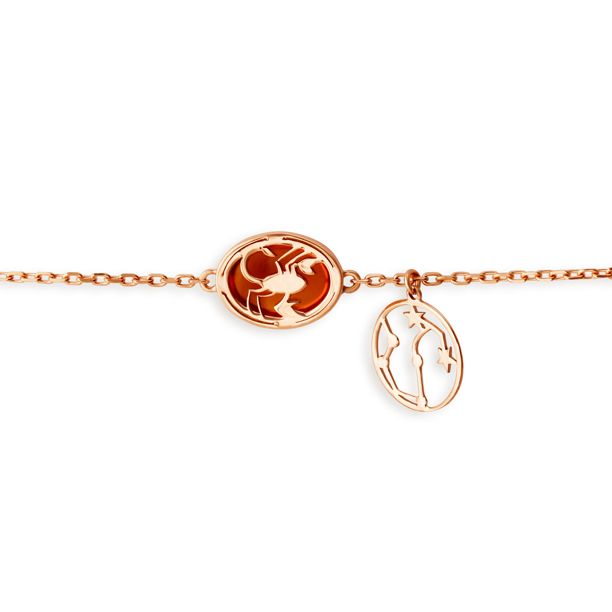 14KT Aquarius Birthstone Rose Gold Bracelet