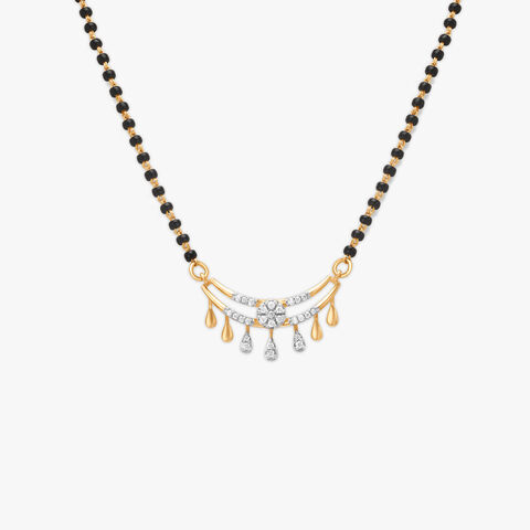 Evergreen Leafy Diamond Mangalsutra