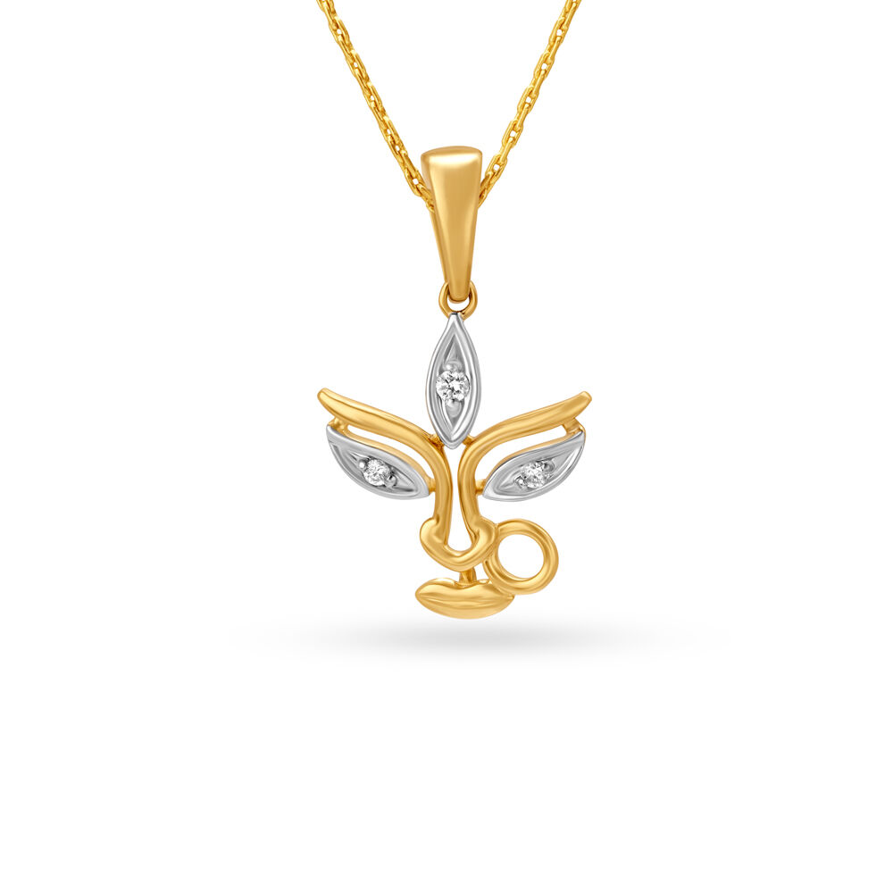 Durga Outline Diamond Pendant Tanishq Online Store