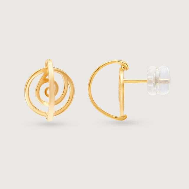 Single Cosmic Obelisk Stud Earring 14K