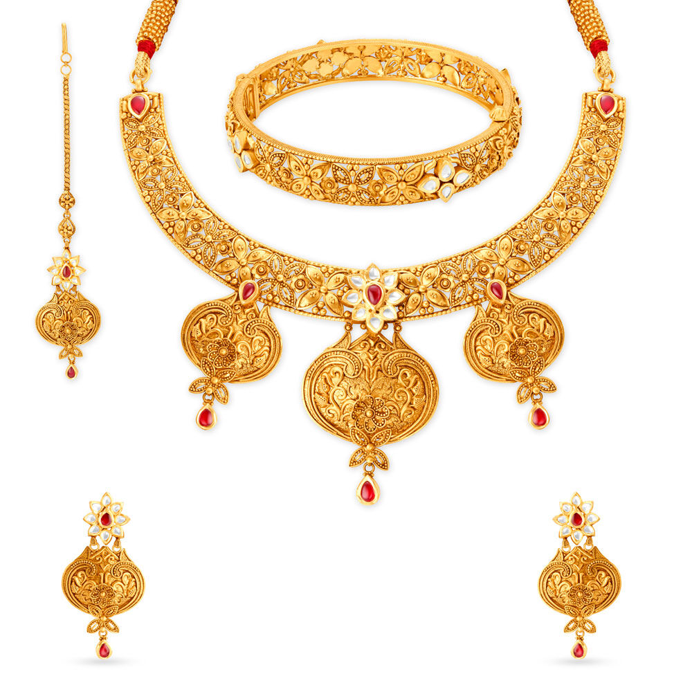 Tanishq shop antique necklace