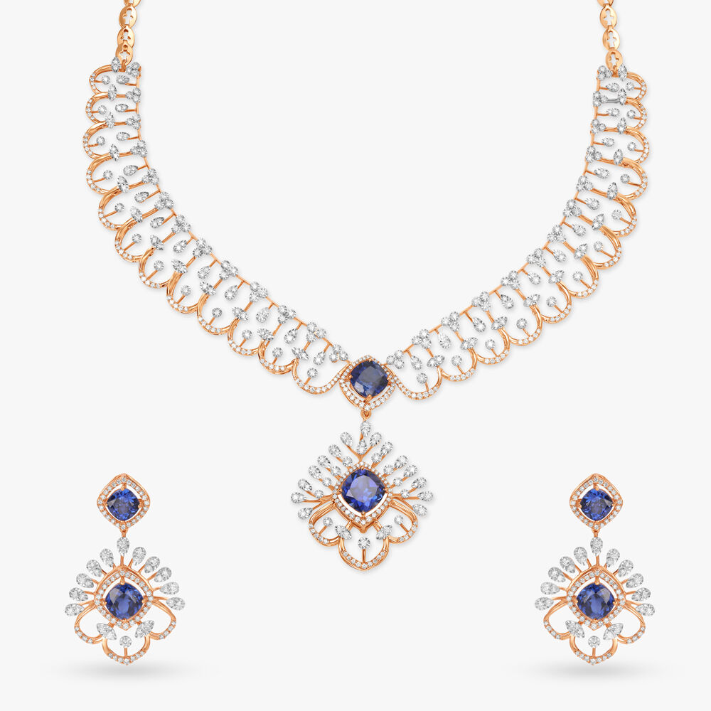 Blooms of Hope Natural diamond Necklace Set