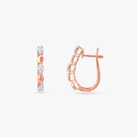 Harmony Cluster Diamond Hoop Earrings