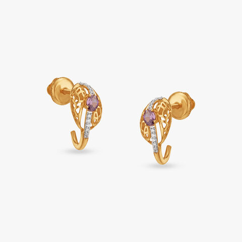 Evening Bloom Diamond Hoop Earrings