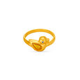 Adorable 22 Karat Yellow Gold Duckling Finger Ring,,hi-res image number null