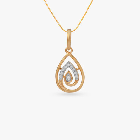 Layered Teardrop Diamond Pendant