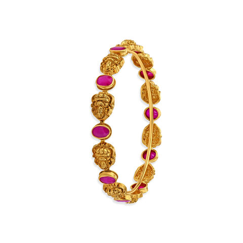Captivating Gold Ruby Bangle