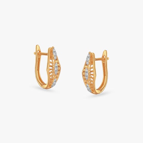 Radiant Weave Diamond Hoop Earrings