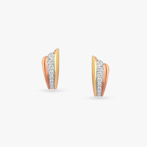 Sleek Gleam Diamond Stud Earrings
