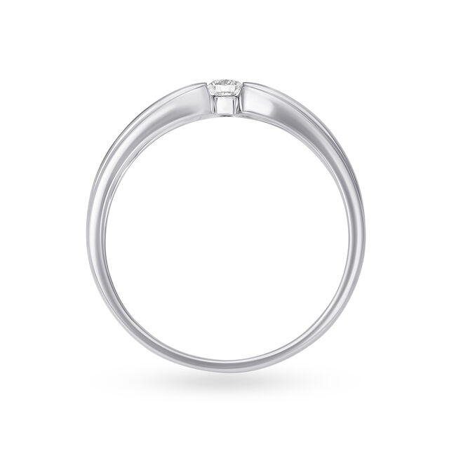 Artistic 950 Pure Platinum And Diamond Finger Ring,,hi-res image number null